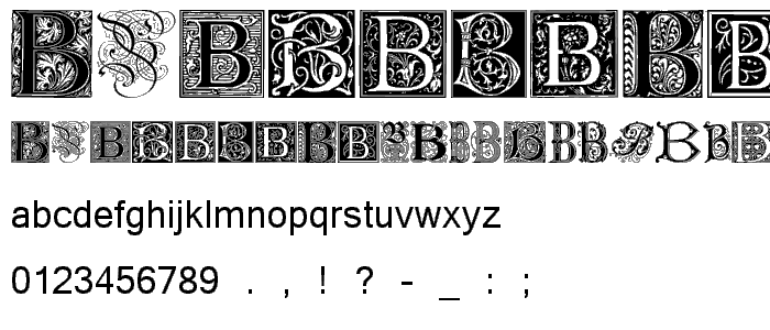Ornamental Initials B font